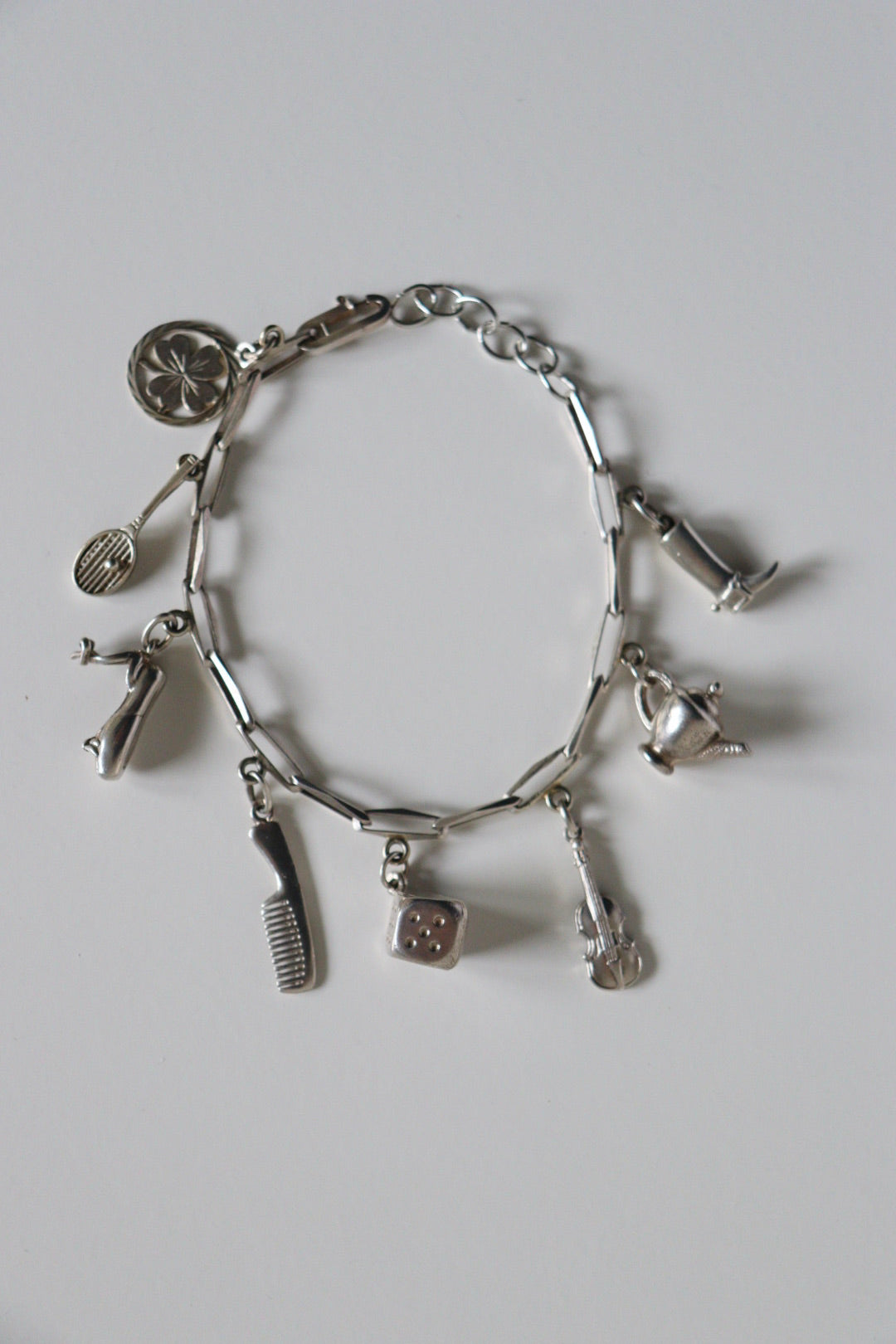 The Lucky Charm - vintage silver charm bracelet