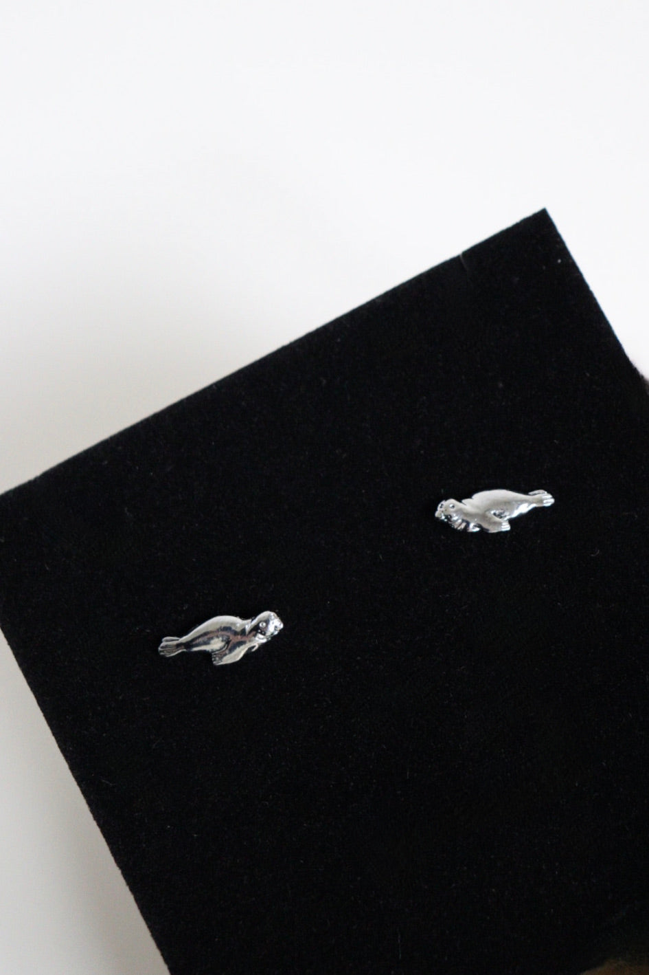 The Silver Seals - silver stud earrings