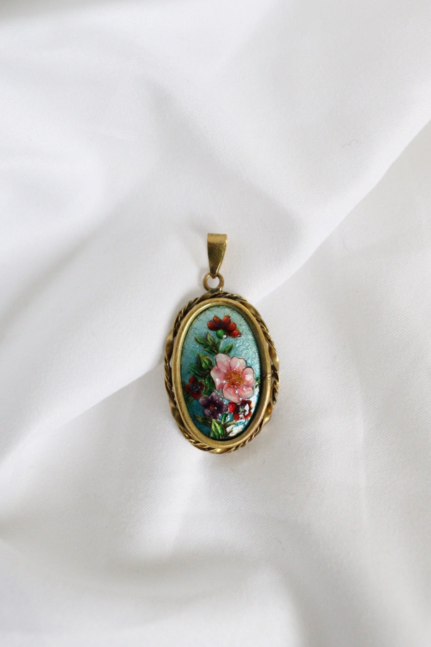 The Flowers from Limoges - vintage pendant