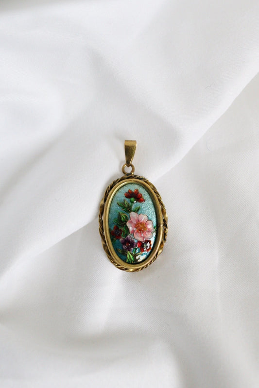 The Flowers from Limoges - vintage pendant