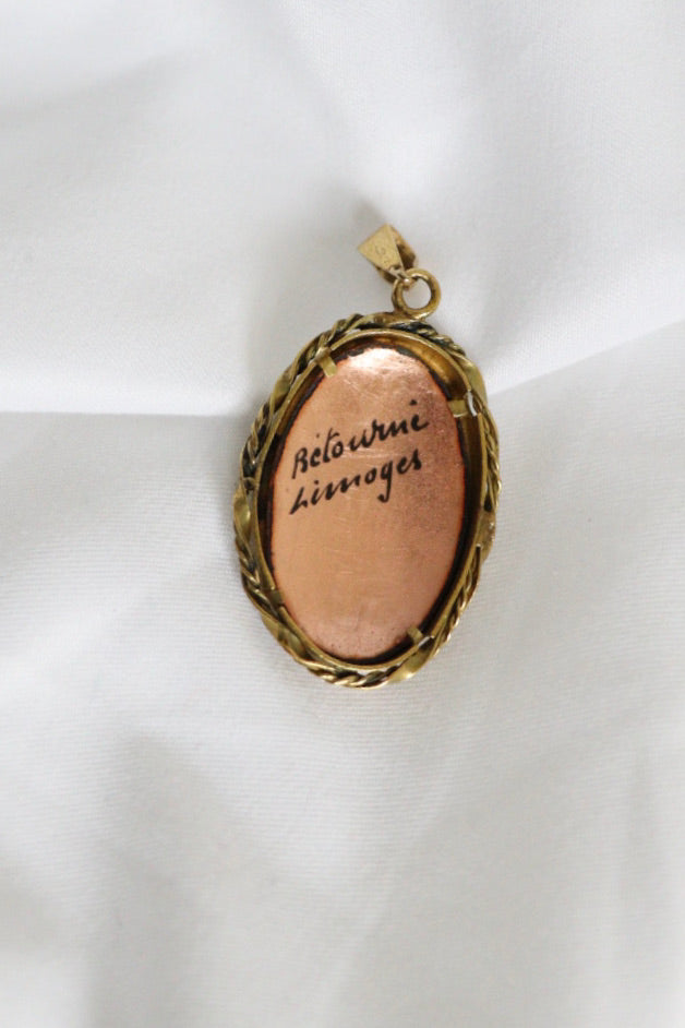 The Flowers from Limoges - vintage pendant