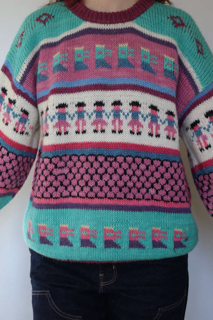 The Peru Rows - vintage Peruvian sweater - S up to L