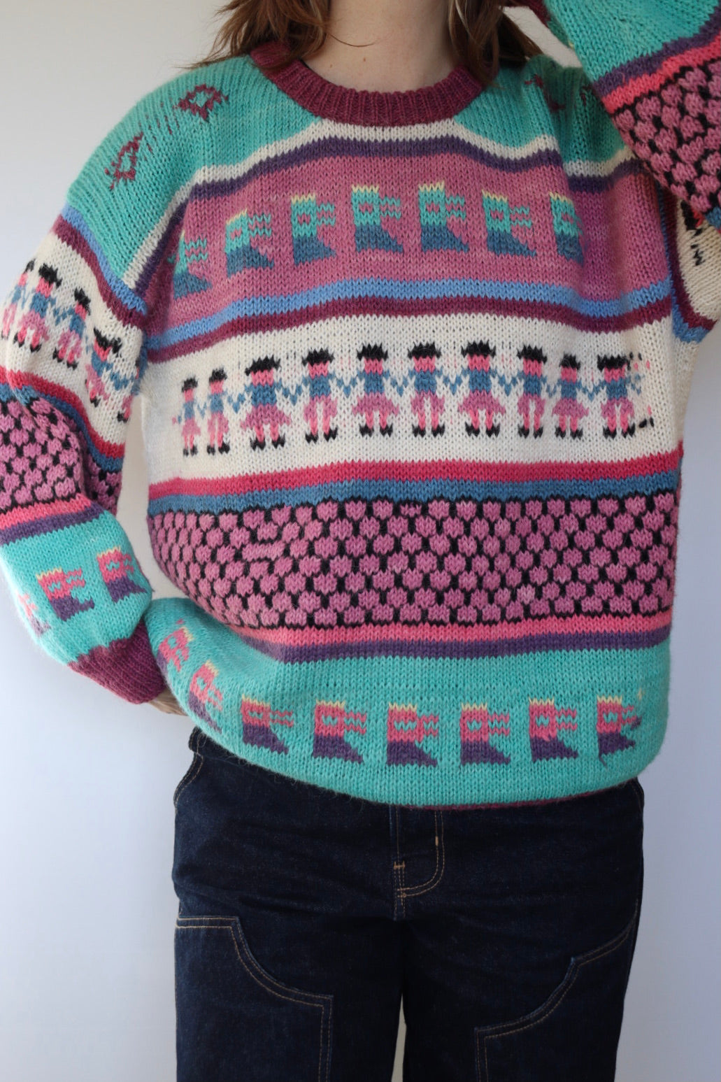 The Peru Rows - vintage Peruvian sweater - S up to L