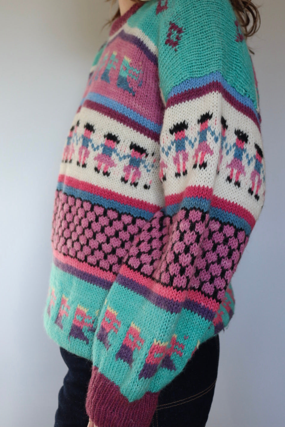 The Peru Rows - vintage Peruvian sweater - S up to L