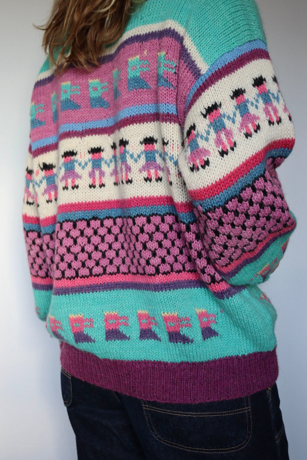 The Peru Rows - vintage Peruvian sweater - S up to L
