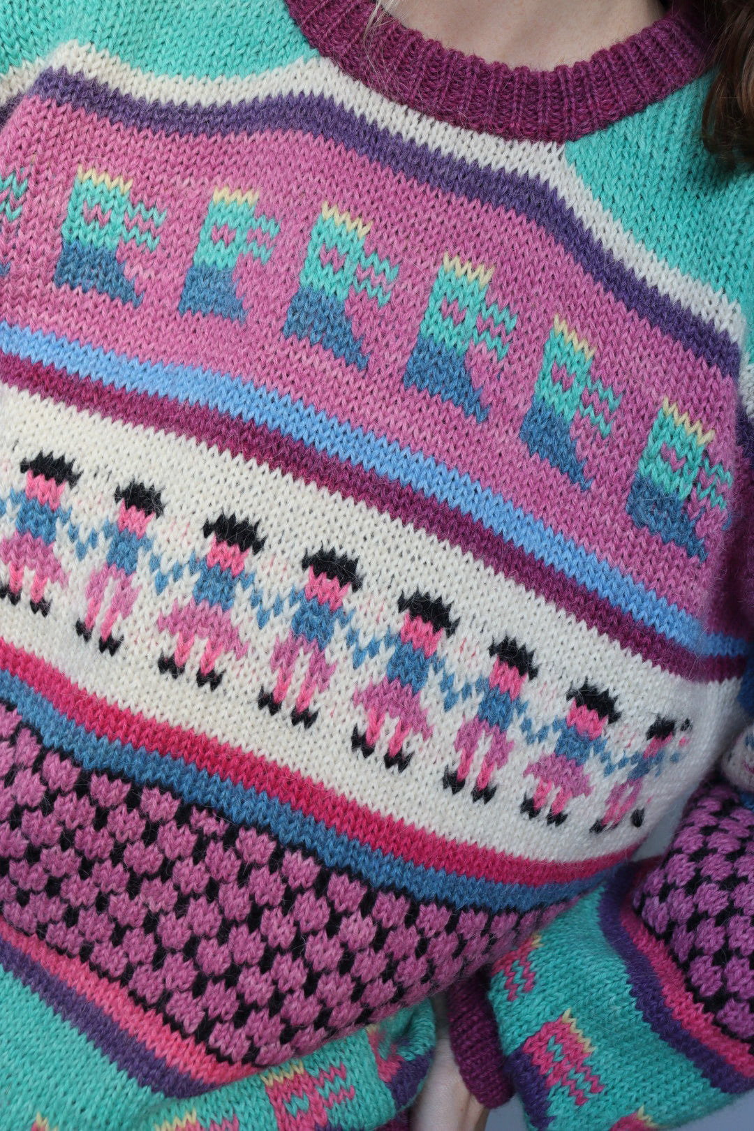 The Peru Rows - vintage Peruvian sweater - S up to L