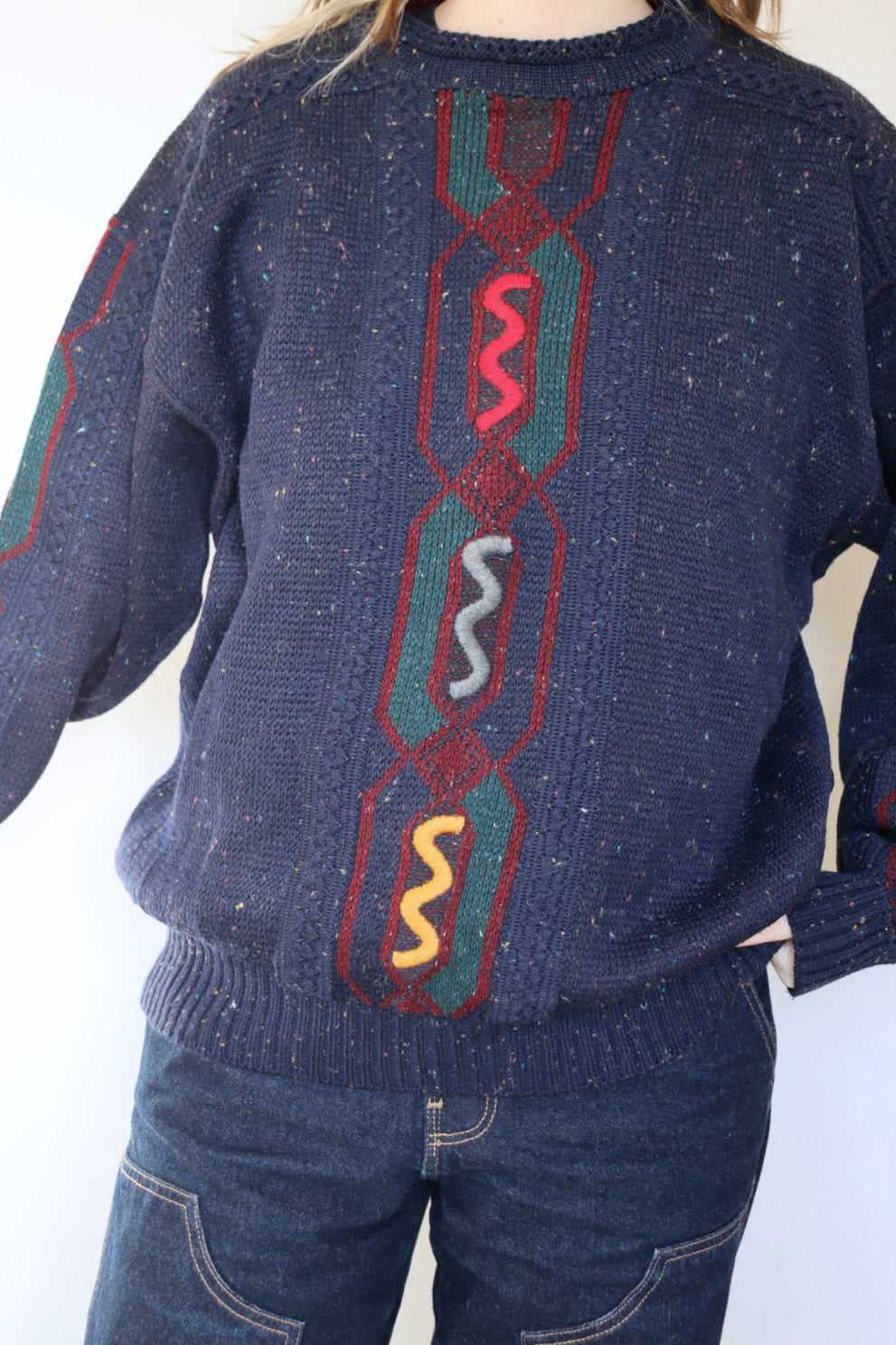 The Cool Squiggle - vintage Carlo Colucci sweater - S up to L