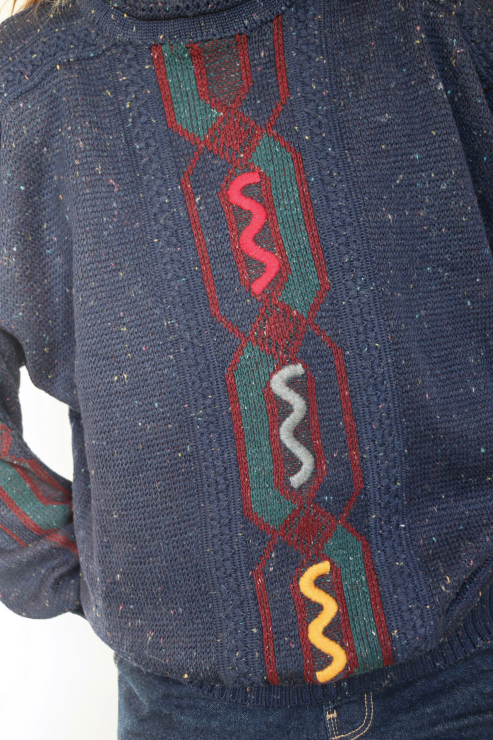 The Cool Squiggle - vintage Carlo Colucci sweater - S up to L