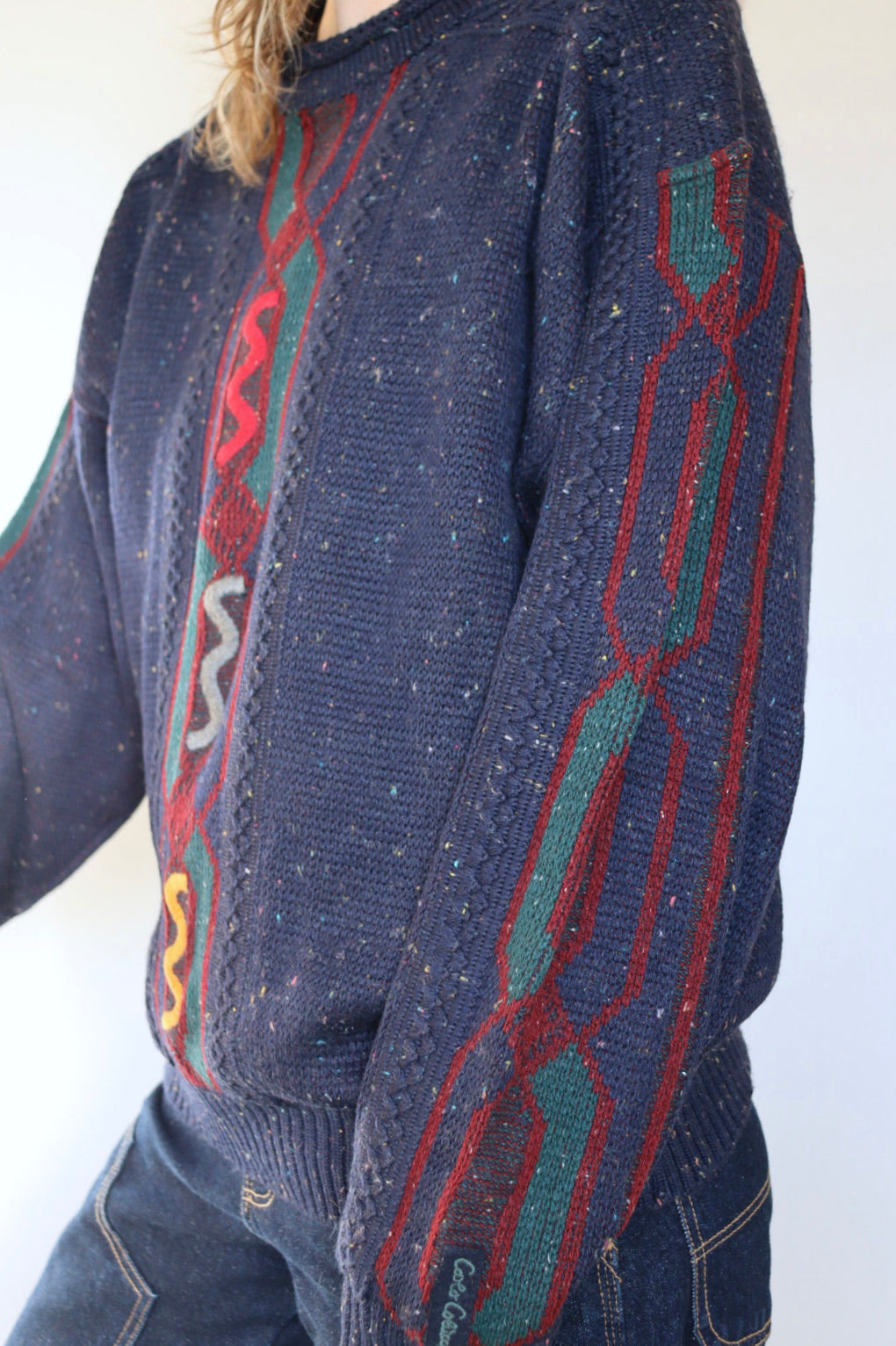 The Cool Squiggle - vintage Carlo Colucci sweater - S up to L