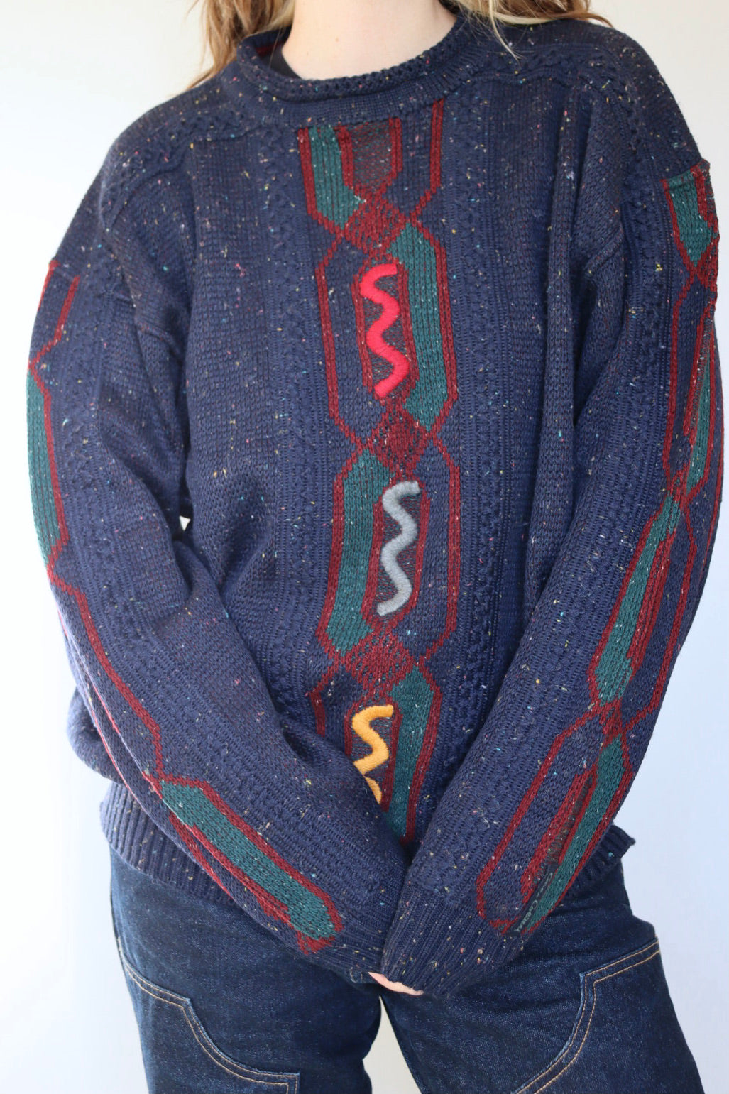 The Cool Squiggle - vintage Carlo Colucci sweater - S up to L