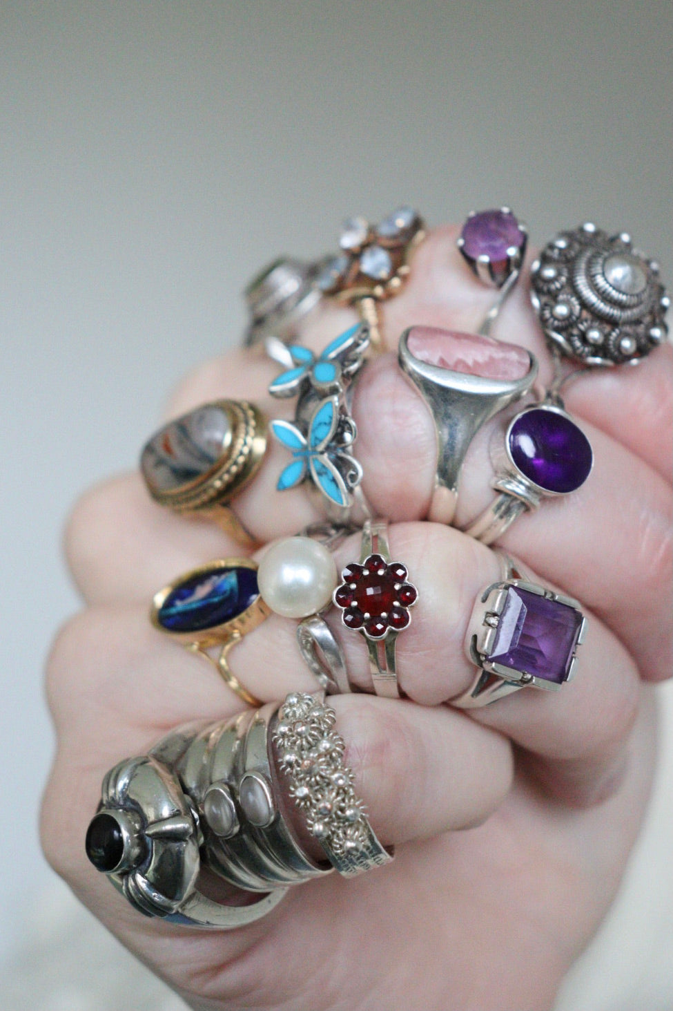 The Amethyst Signet - vintage silver ring