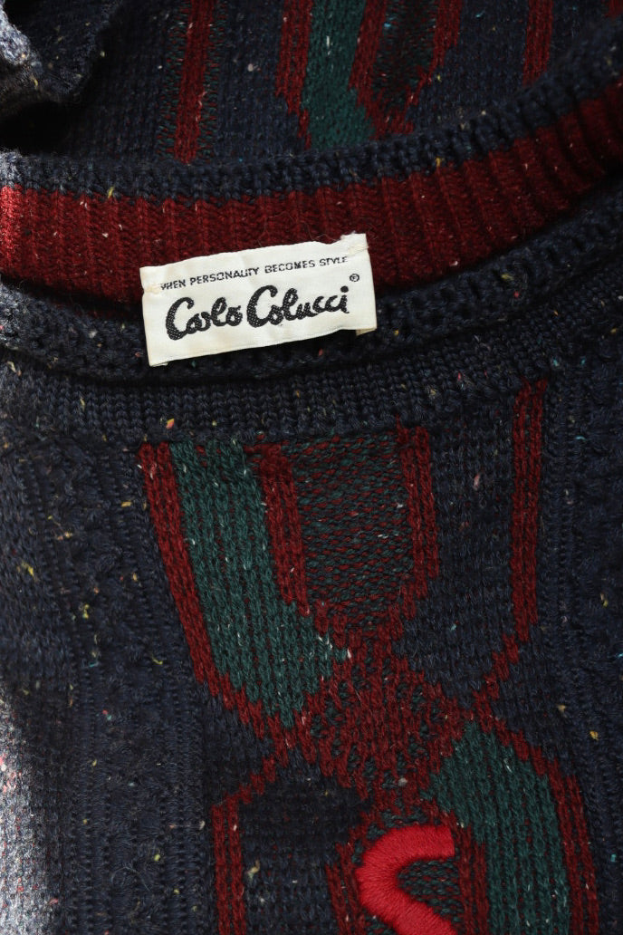 The Cool Squiggle - vintage Carlo Colucci sweater - S up to L