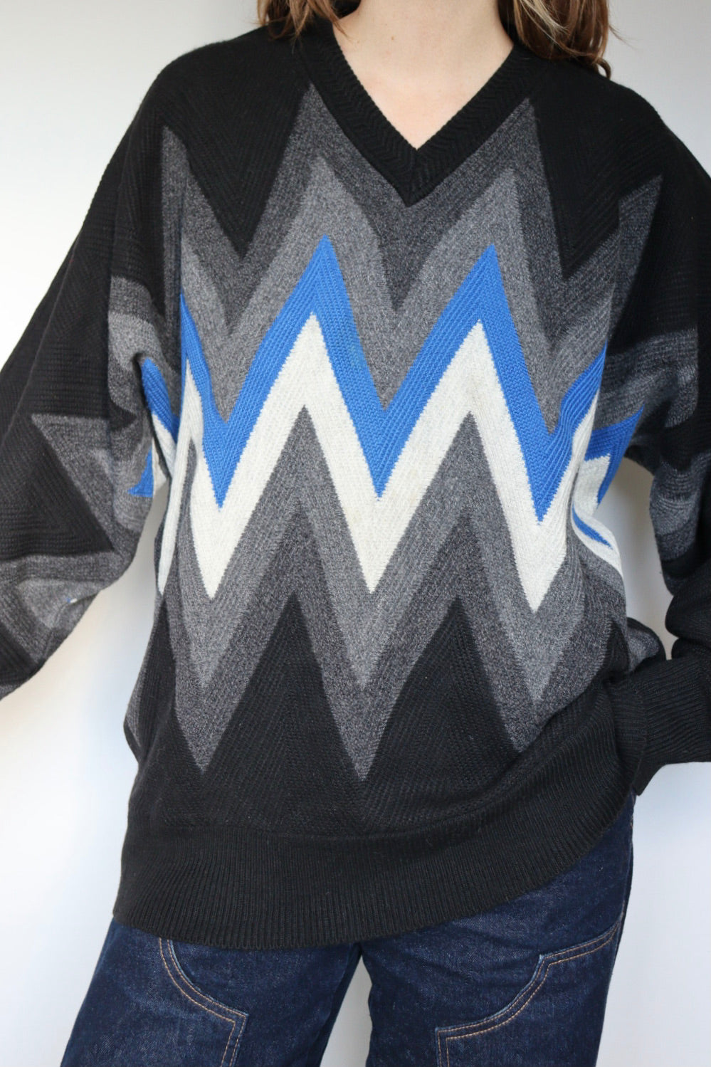 The Zig Zag - vintage Carlo Colucci sweater - S up to XXL