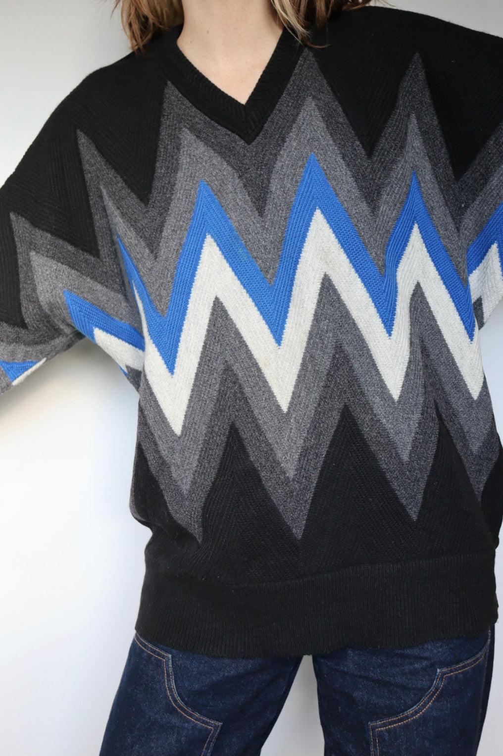 The Zig Zag - vintage Carlo Colucci sweater - S up to XXL