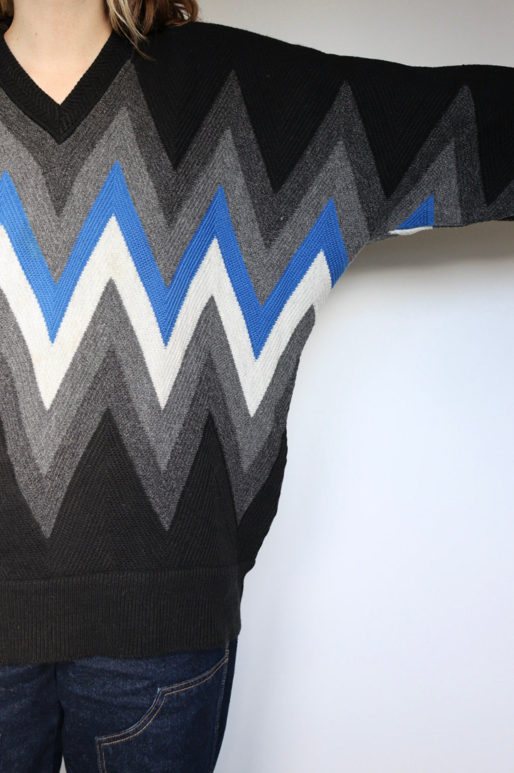 The Zig Zag - vintage Carlo Colucci sweater - S up to XXL