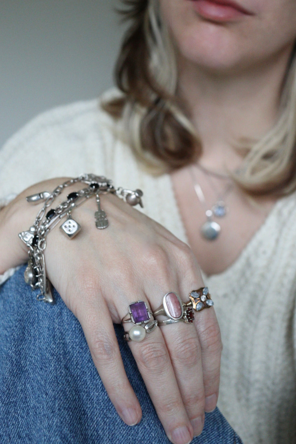 The Amethyst Signet - vintage silver ring