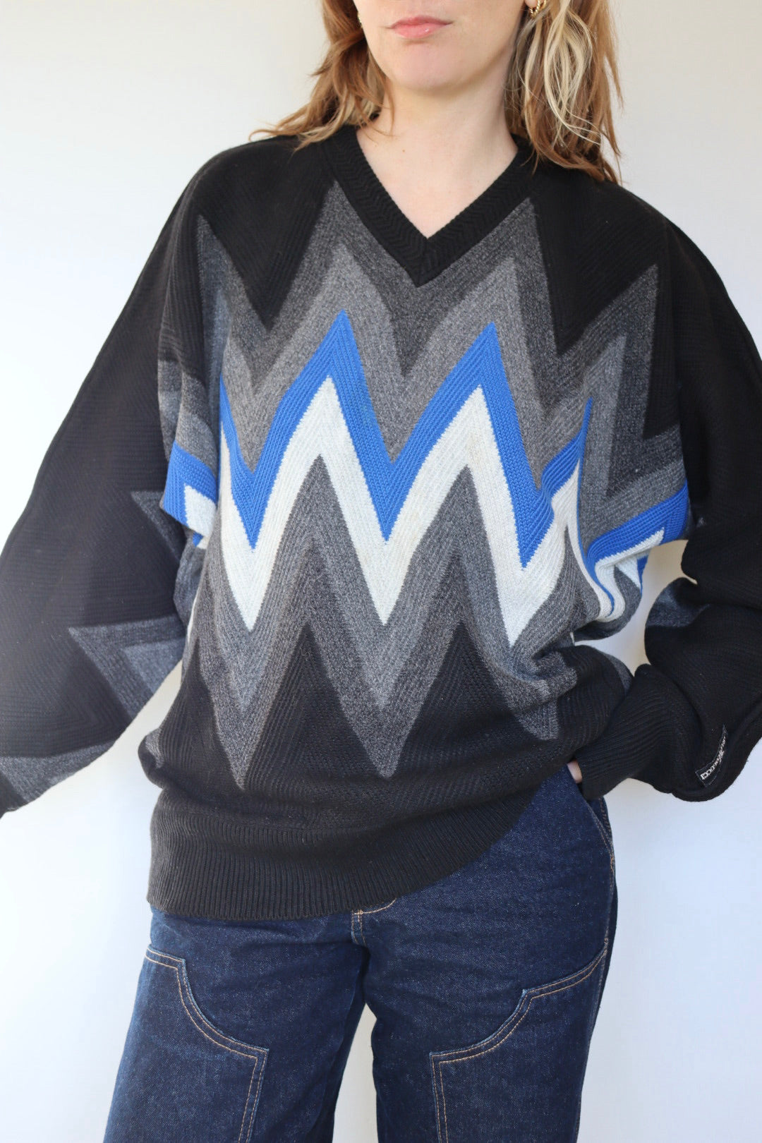 The Zig Zag - vintage Carlo Colucci sweater - S up to XXL