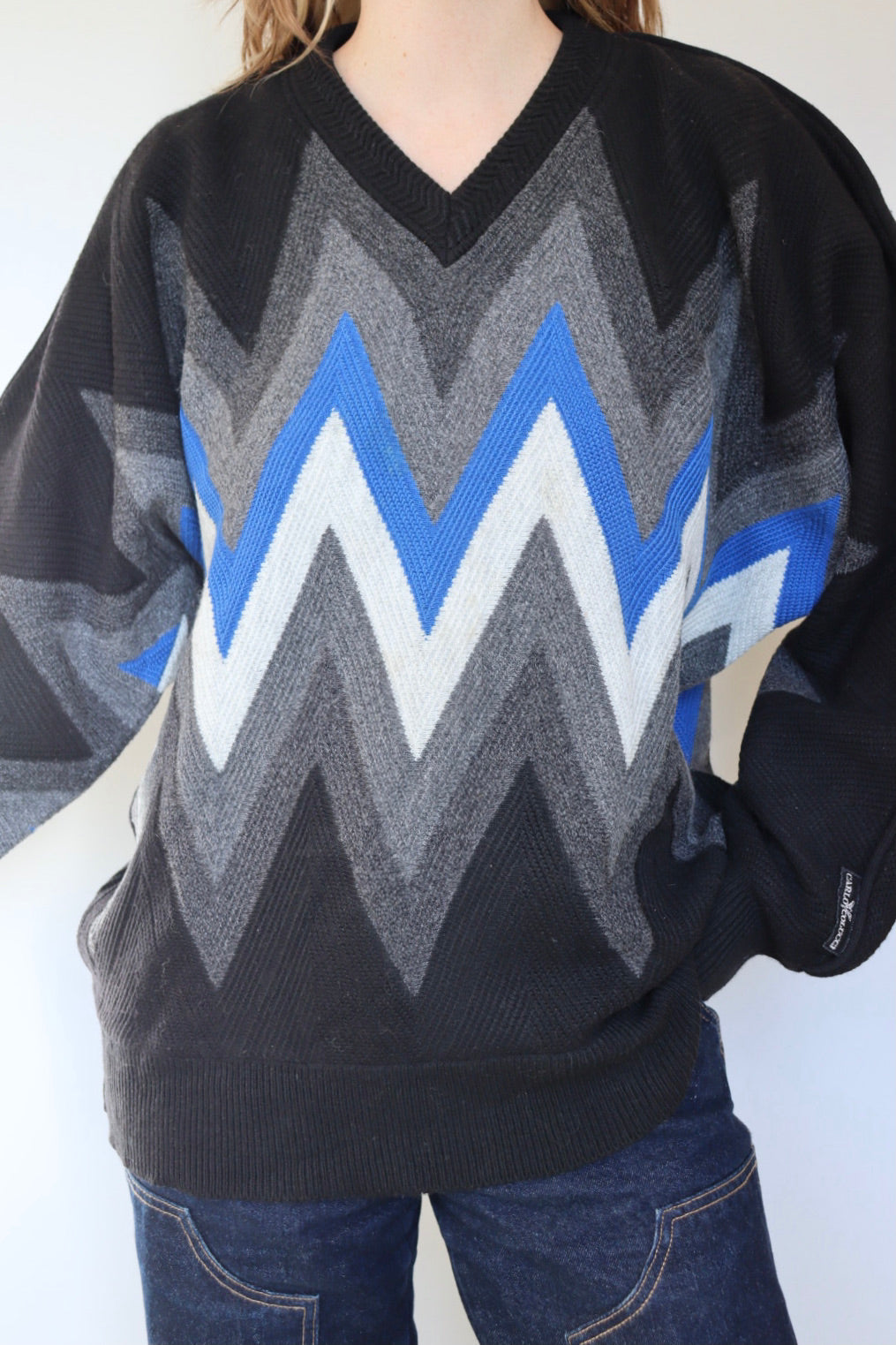 The Zig Zag - vintage Carlo Colucci sweater - S up to XXL