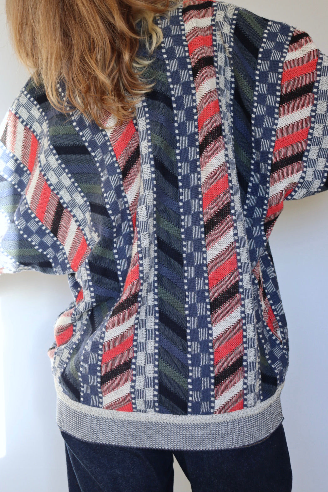 The Geometric V-neck - vintage Carlo Colucci sweater - S up to XL