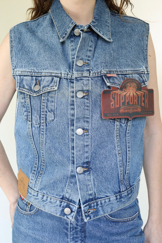 The Denim vest - waistcoat - S up to L