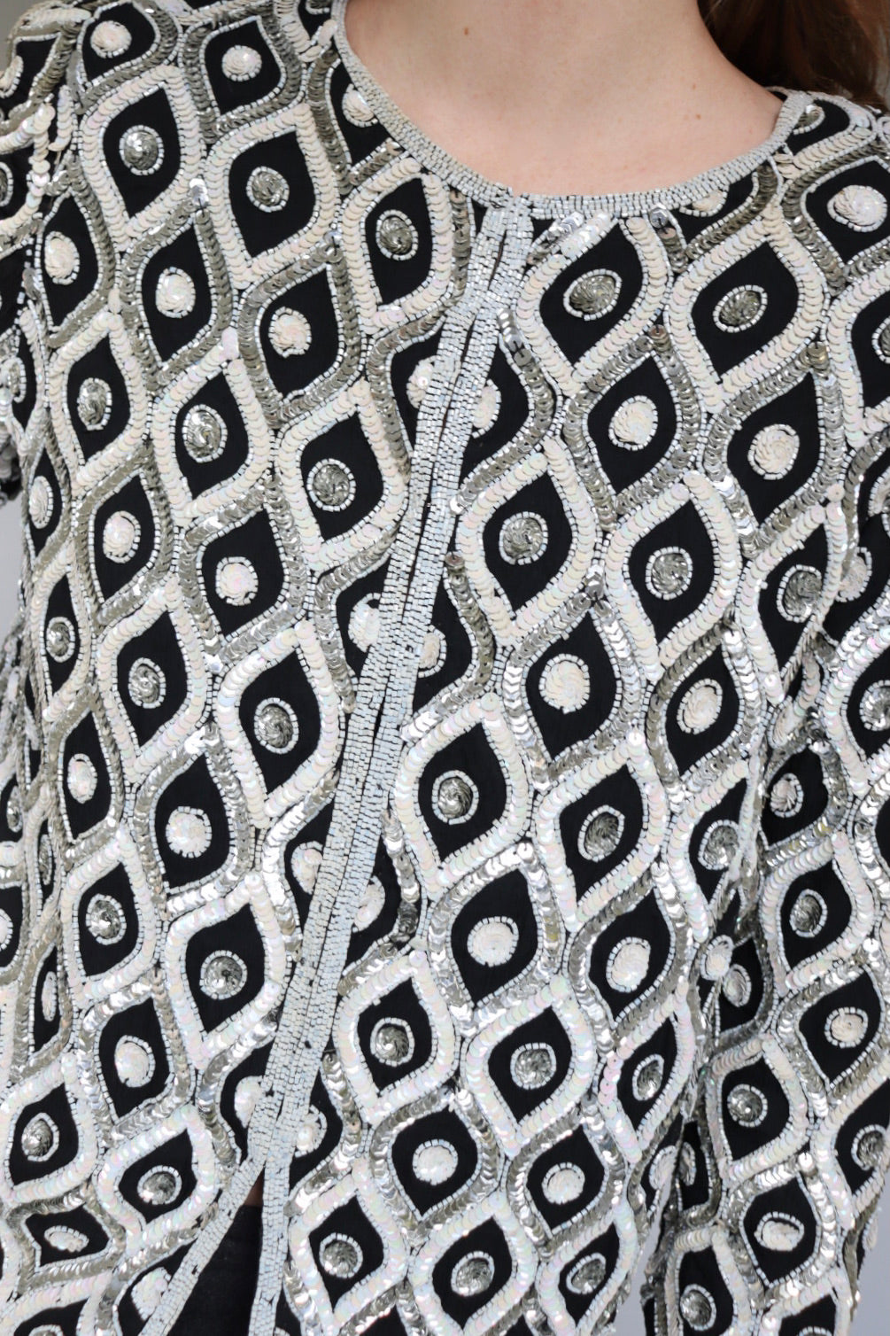 The Sparkle & Shine - vintage sequin cardigan / jacket - S up to M/L