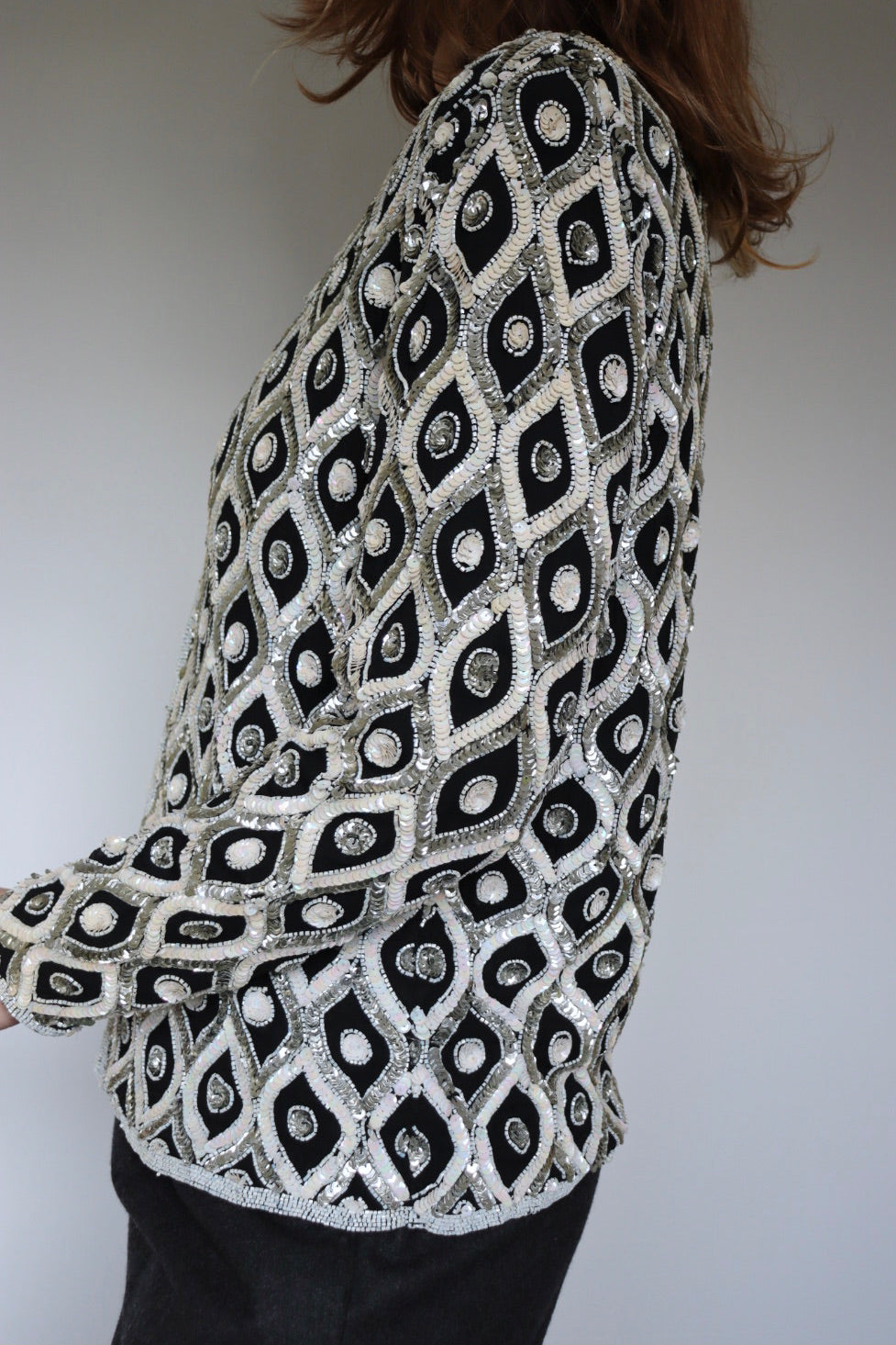 The Sparkle & Shine - vintage sequin cardigan / jacket - S up to M/L