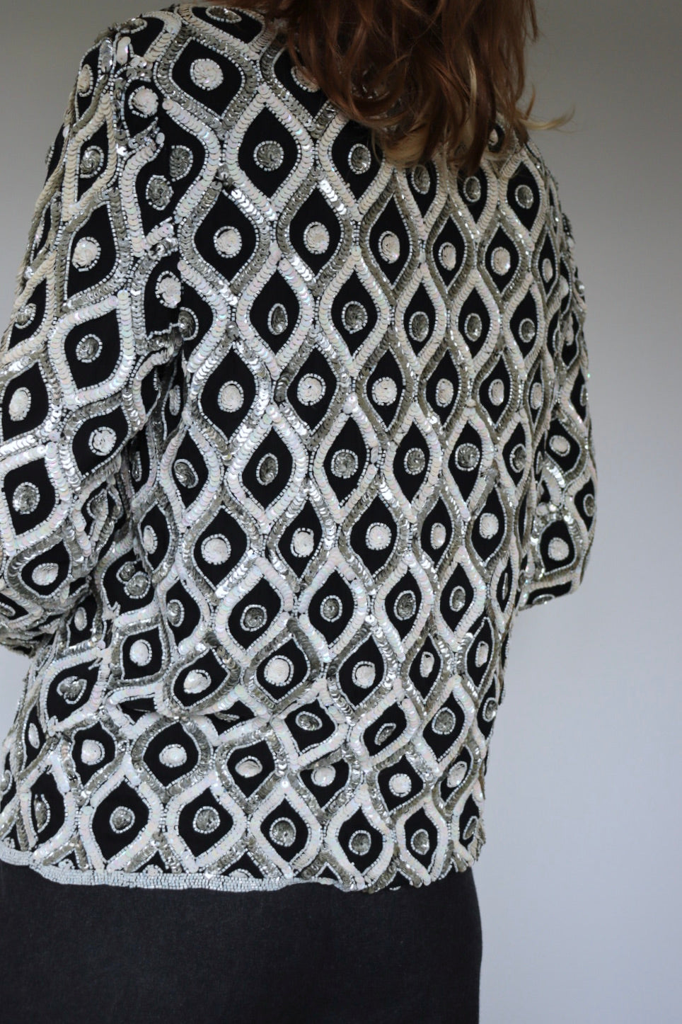 The Sparkle & Shine - vintage sequin cardigan / jacket - S up to M/L