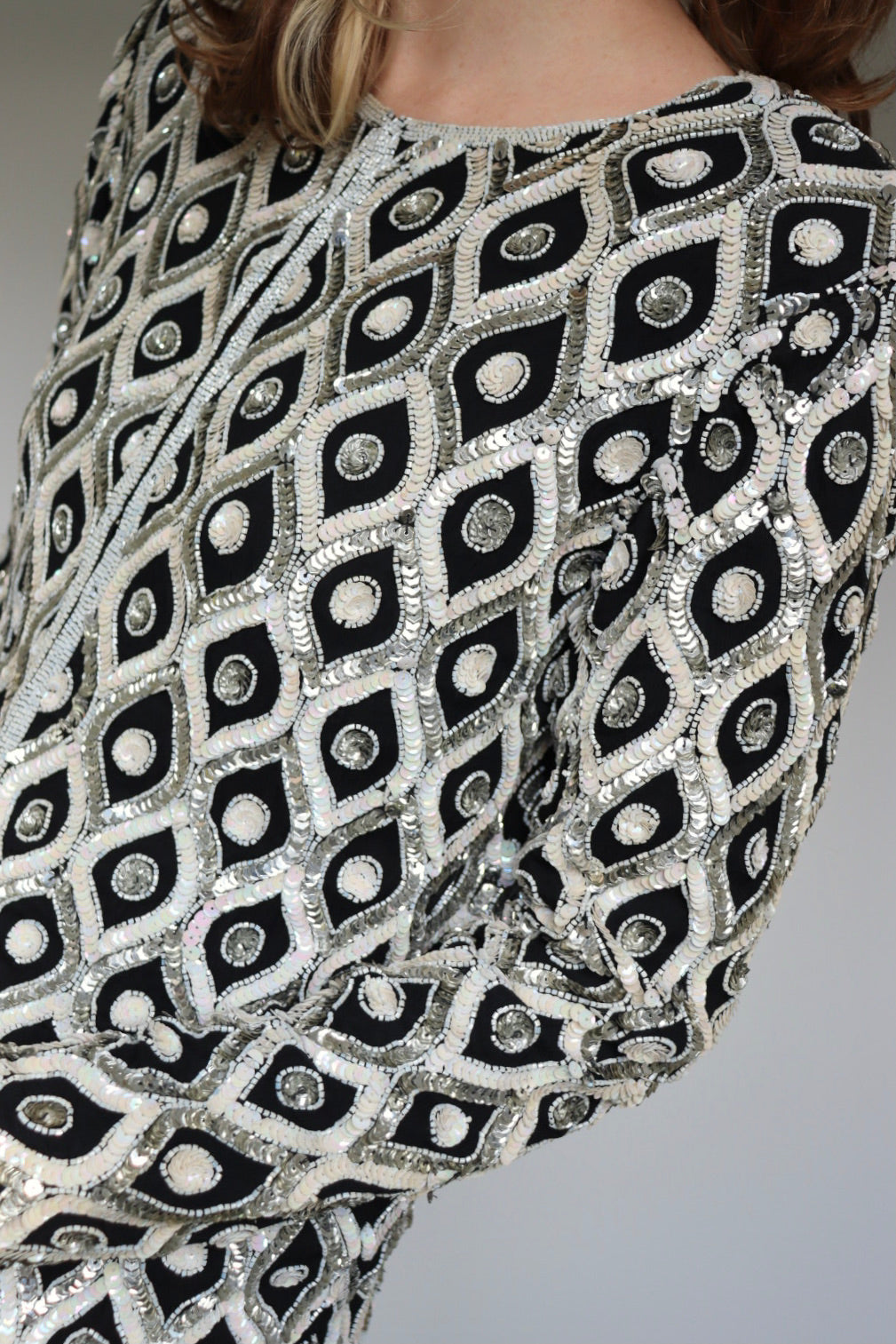 The Sparkle & Shine - vintage sequin cardigan / jacket - S up to M/L