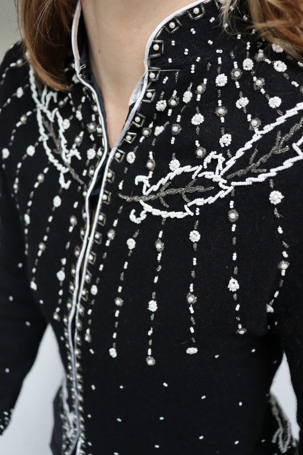 The Dainty Details - vintage beaded cardigan - S up to M