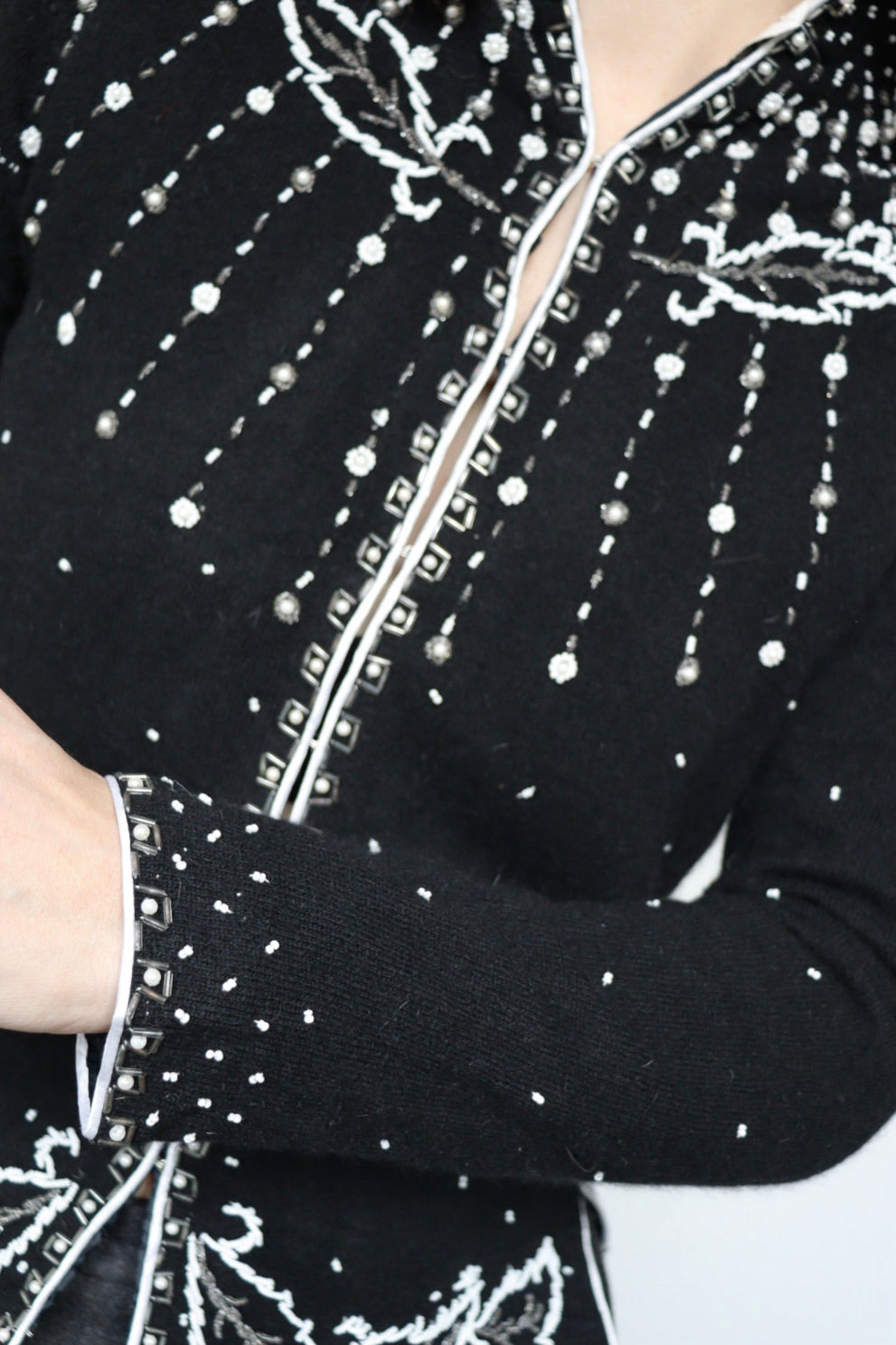 The Dainty Details - vintage beaded cardigan - S up to M