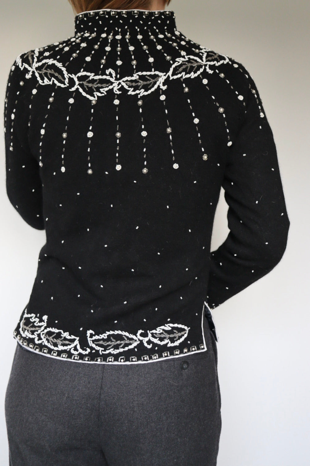 The Dainty Details - vintage beaded cardigan - S up to M