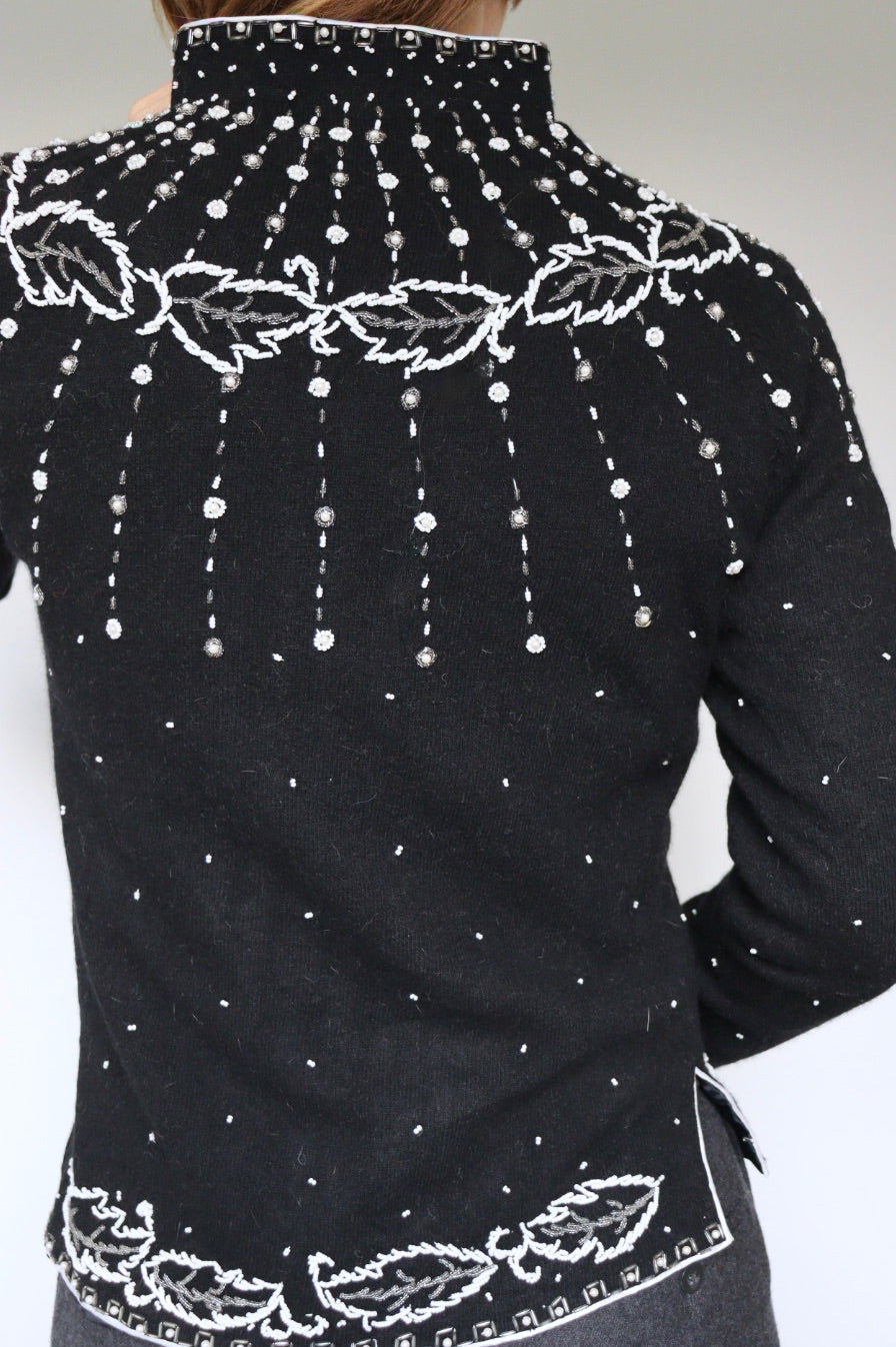 The Dainty Details - vintage beaded cardigan - S up to M