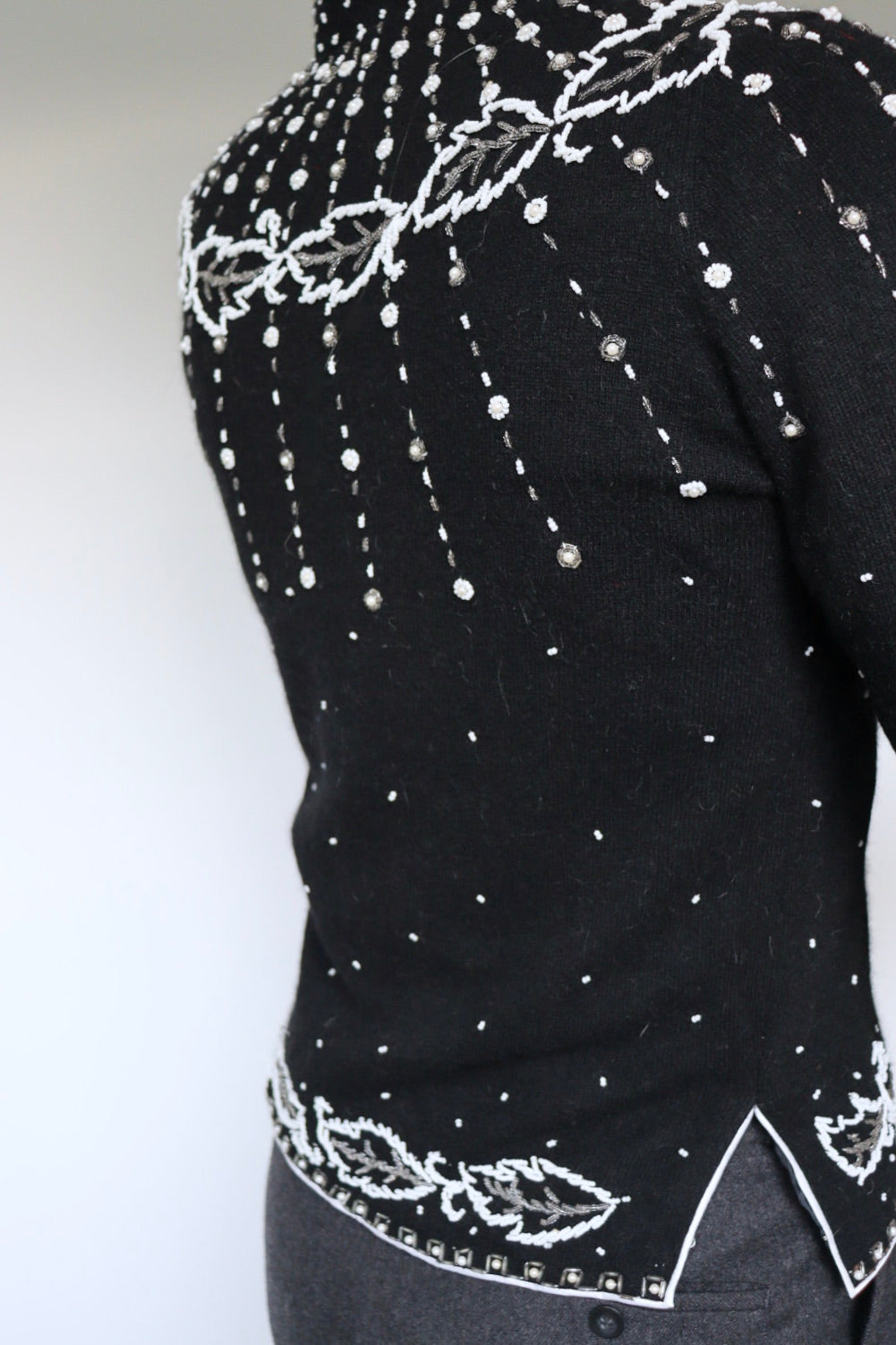 The Dainty Details - vintage beaded cardigan - S up to M