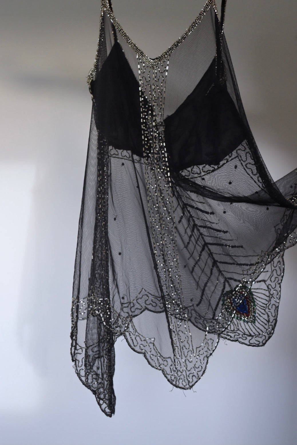 The Peacock Party - vintage sequin top - S up t0 M