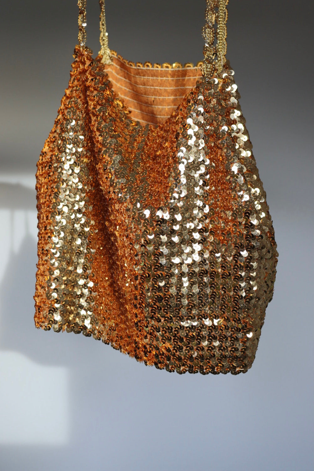 The Gold Spark - vintage sequin tube top - S up to M