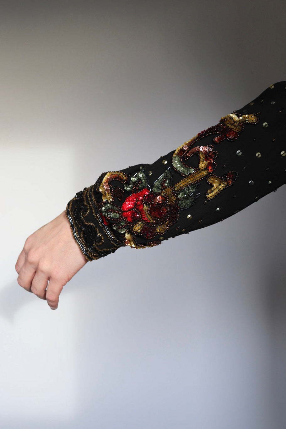 The Sparkle Show - vintage sequin blouse - S up to M/L