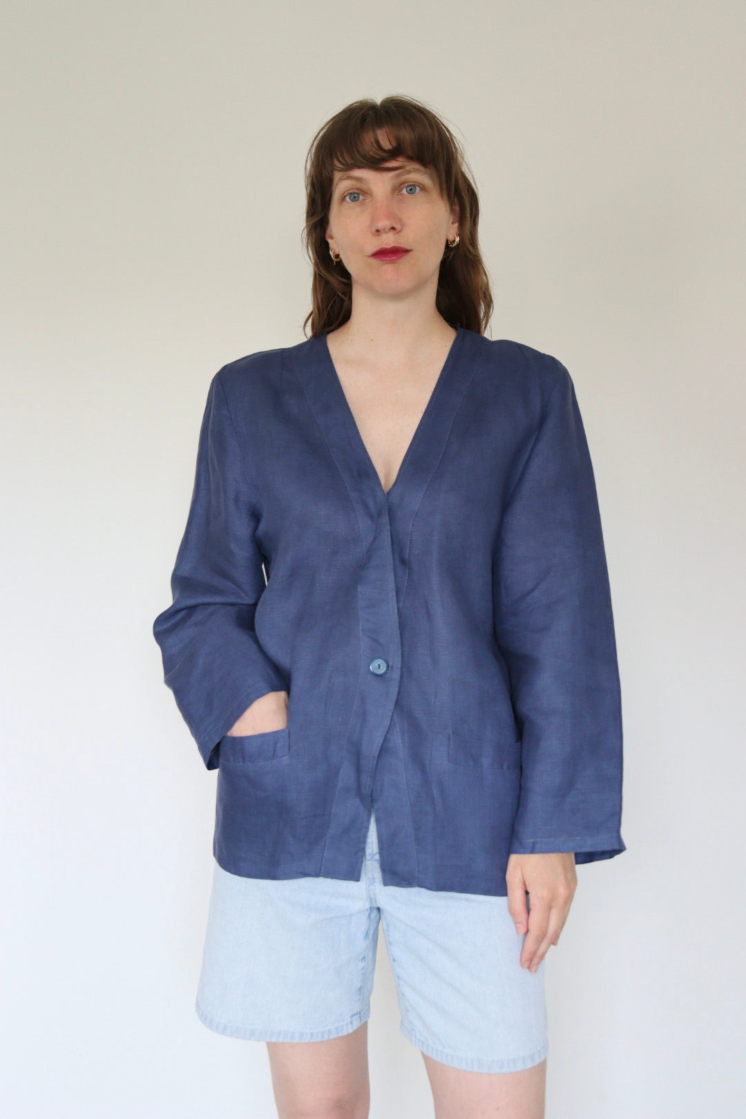The Blue Sky - linen blazer - S up to XL