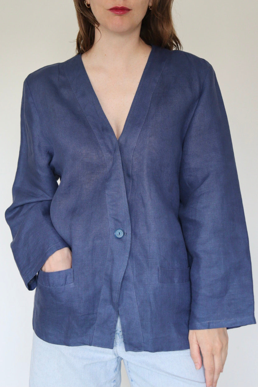 The Blue Sky - linen blazer - S up to XL