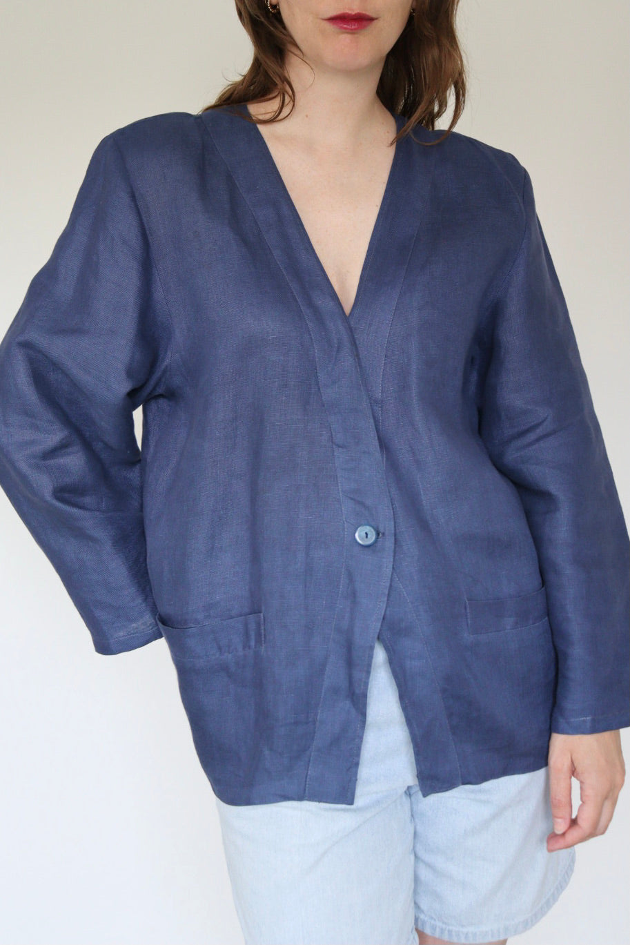 The Blue Sky - linen blazer - S up to XL
