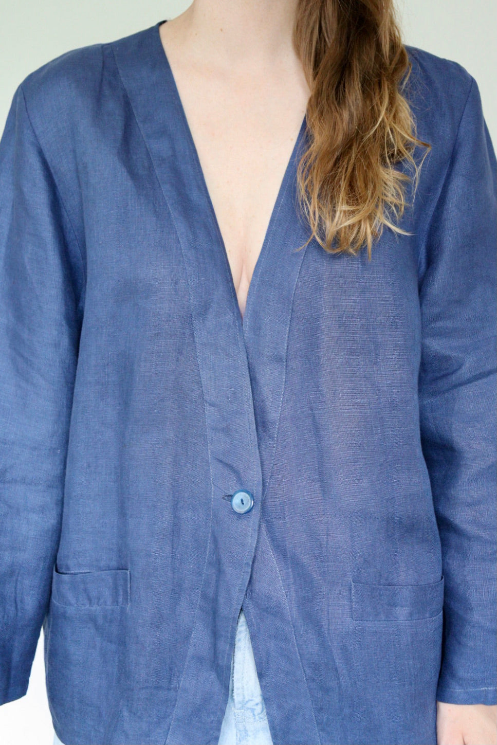 The Blue Sky - linen blazer - S up to XL