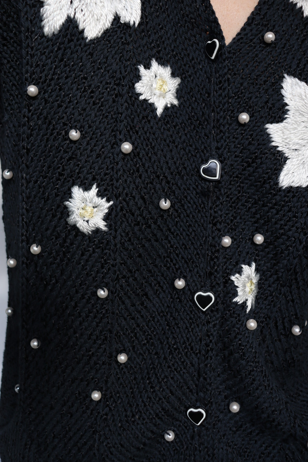 The Flowers & Pearls - vintage cardigan - S up to M/L