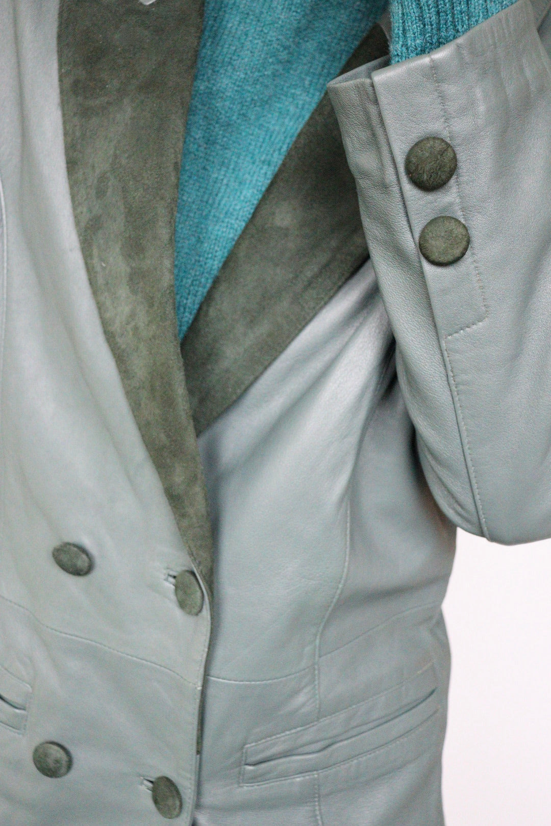 The Sage Leather - vintage leather blazer - S up to M/L