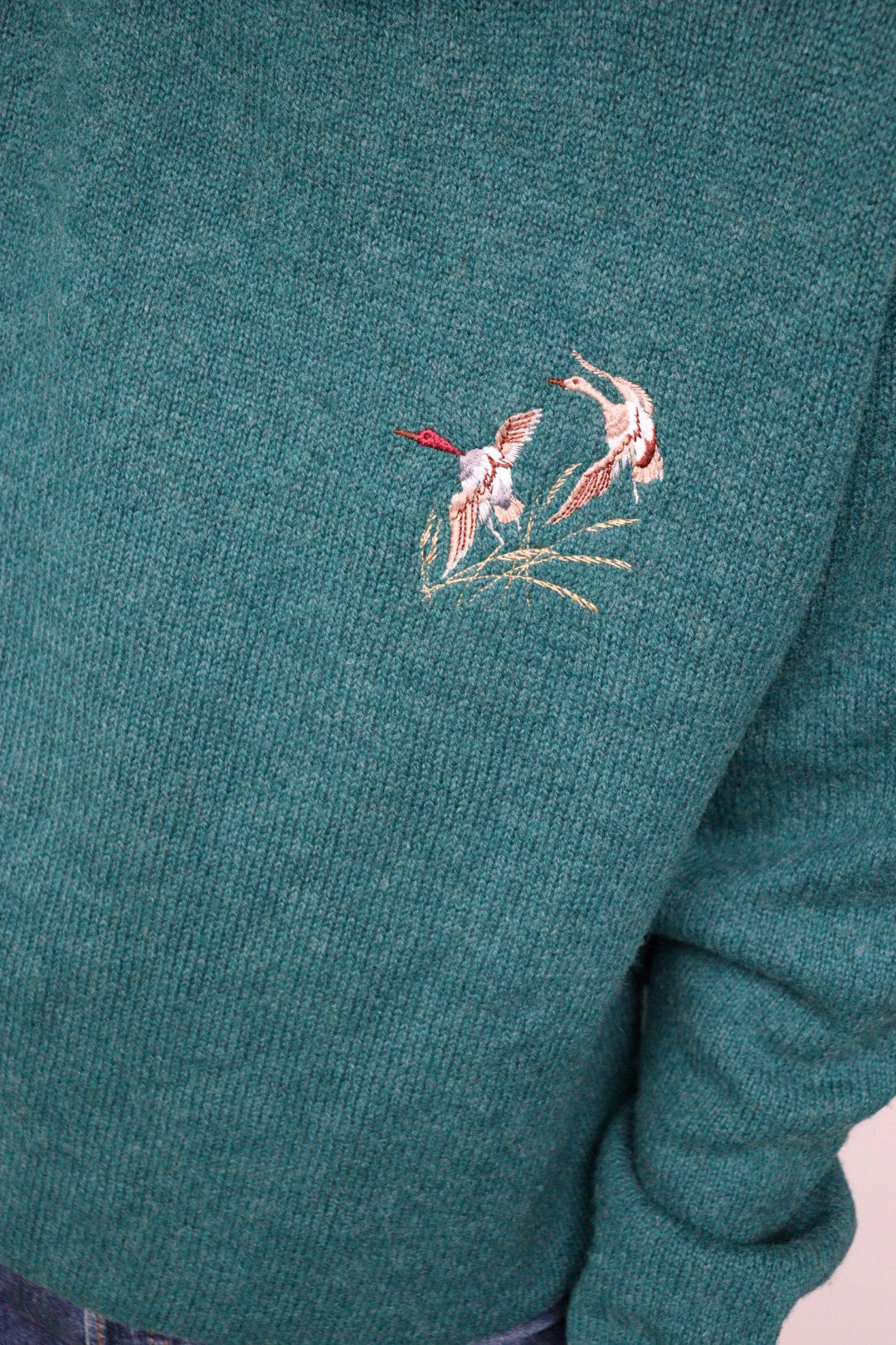 The Duck Duo - vintage wool sweater - S up to L