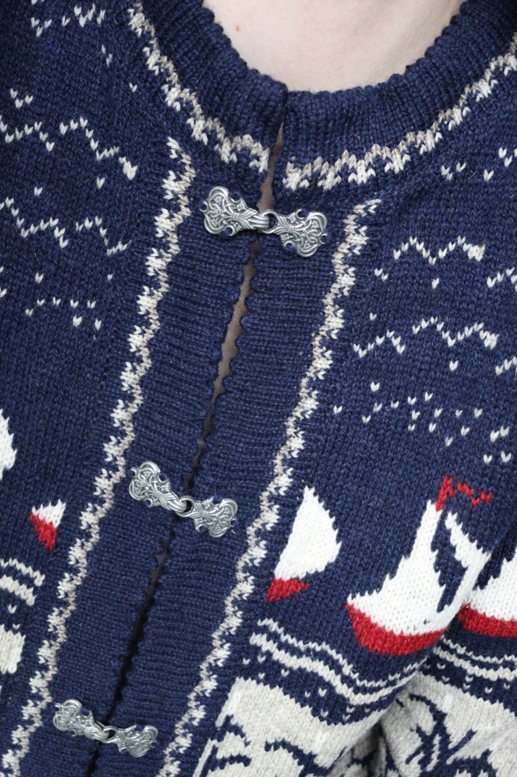 The Sailing to Norway - vintage knitted cardigan - S up to L