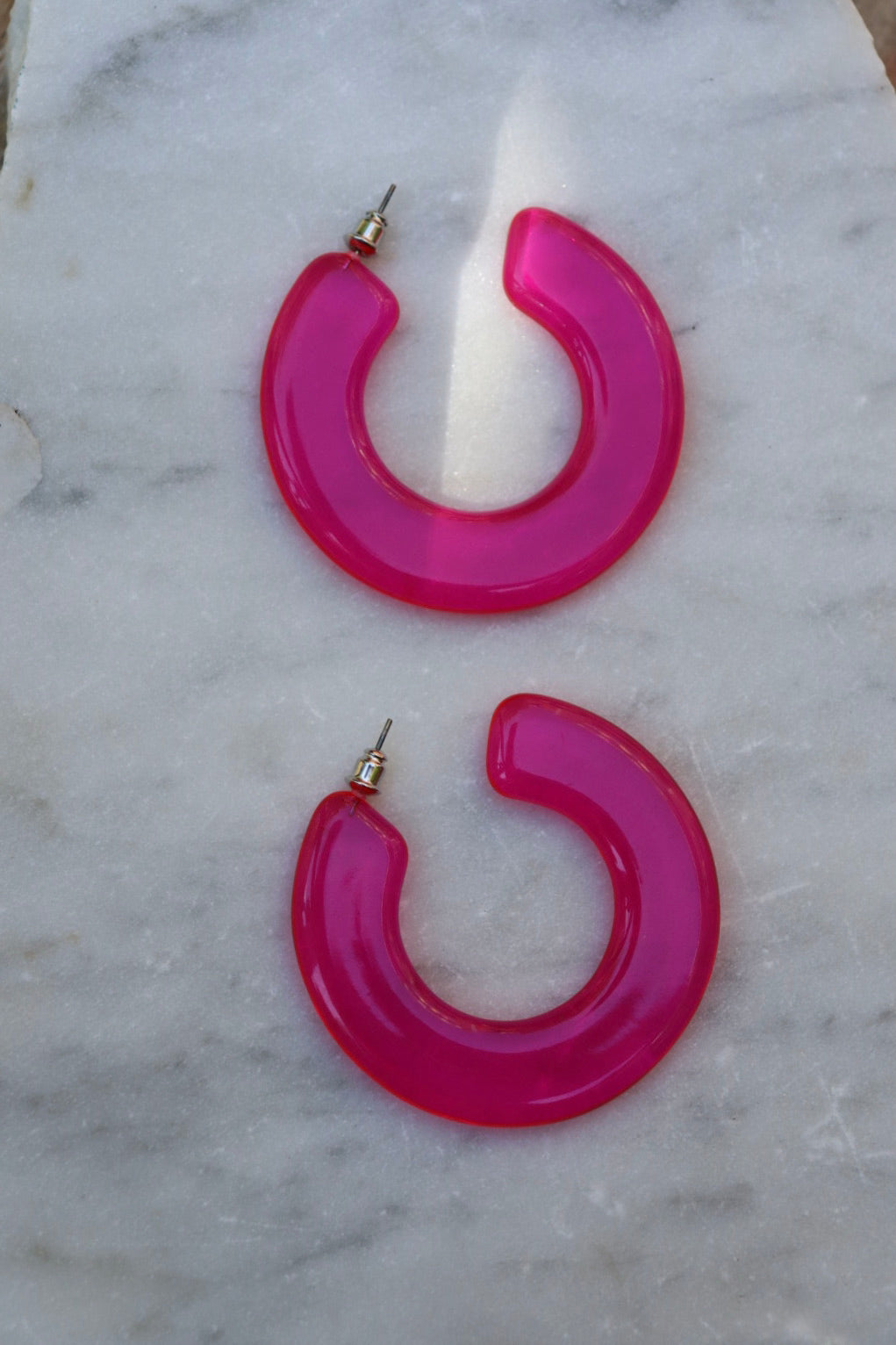 The Chunky Pink - retro earrings L