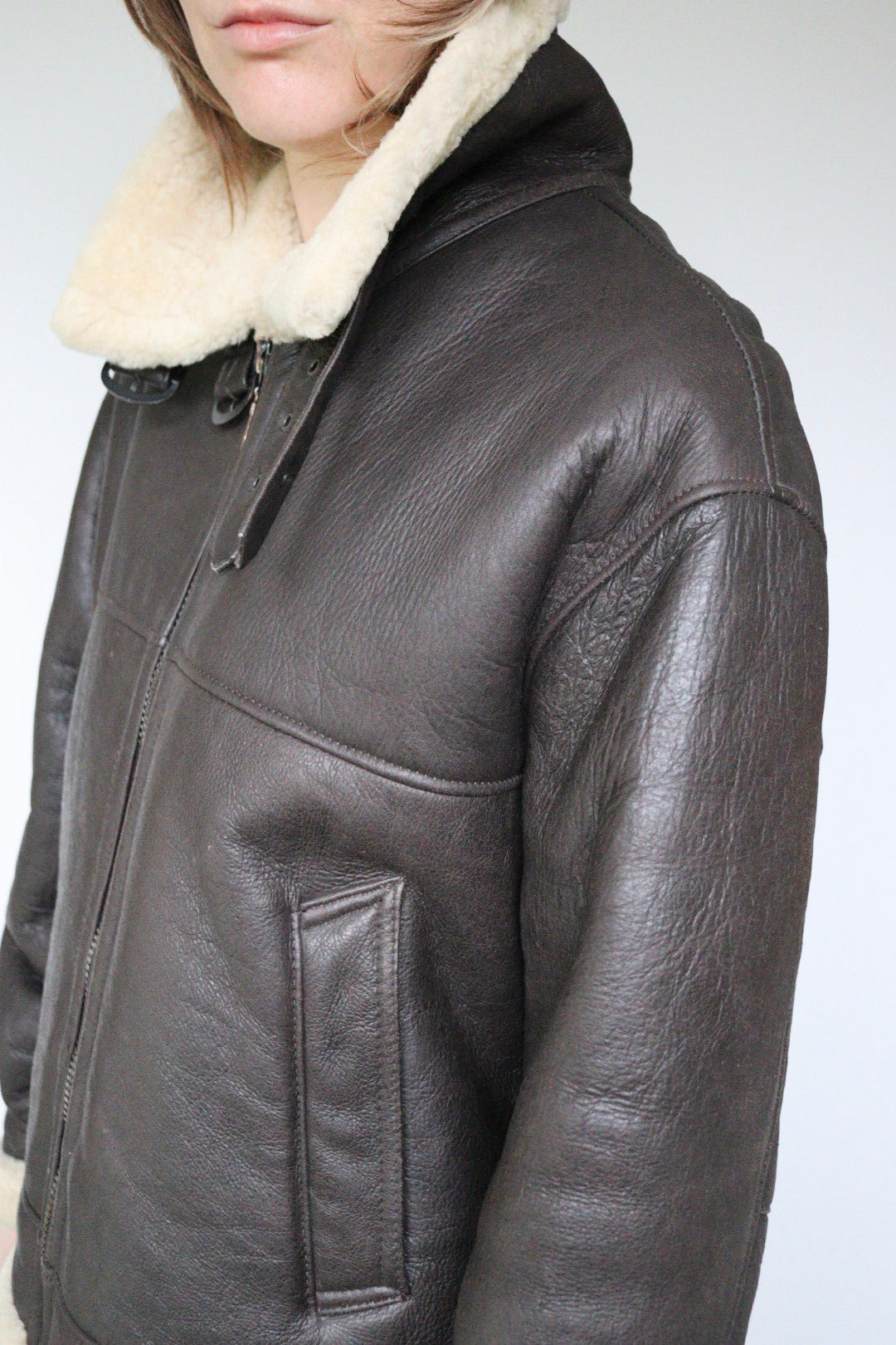 The Leather Aviator - vintage leather jacket - S up to M/L