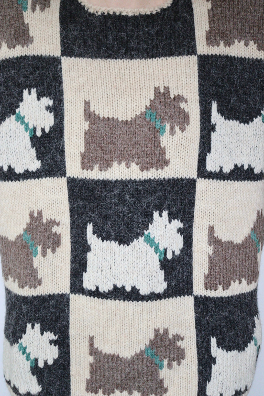 The Scottie Dogs - vintage knitted sweater - S up to L