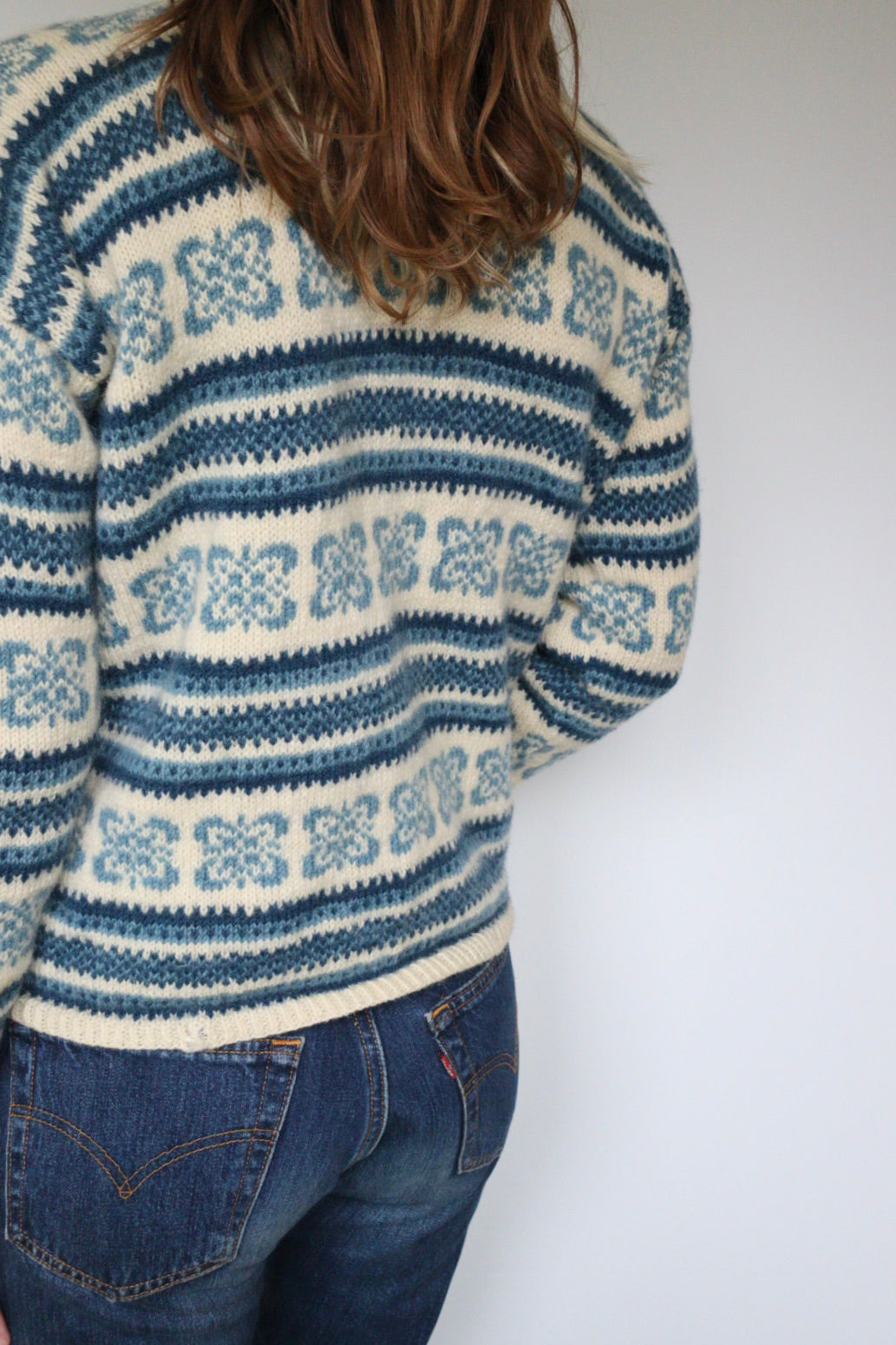 The Fair Isle - vintage knitted cardigan - S up to M