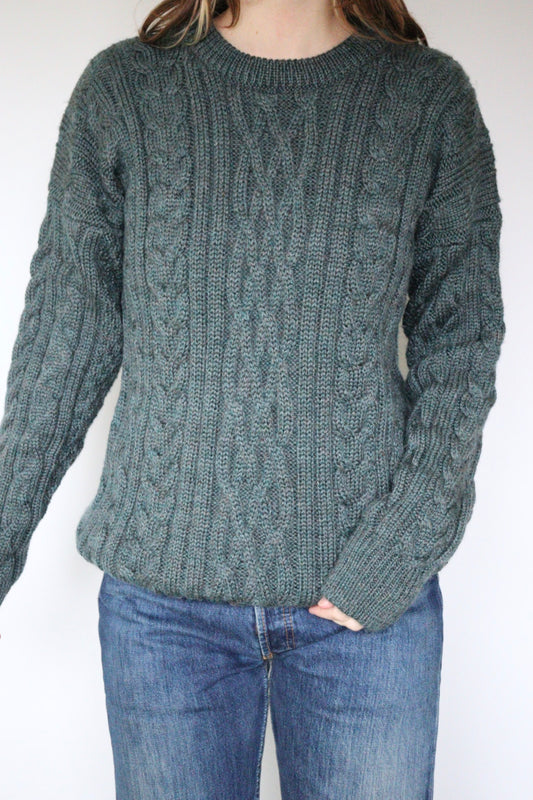 The Woolvers Aran - vintage cable knit sweater - S up to L/XL