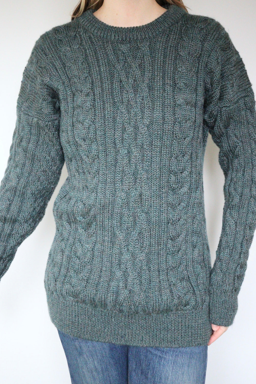 The Woolvers Aran - vintage cable knit sweater - S up to L/XL